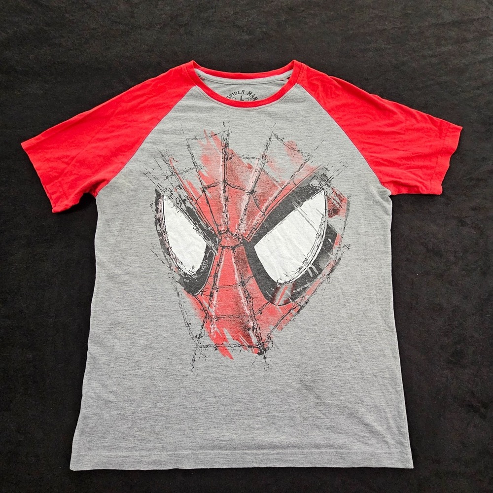 Spider-Man Web Slinger Gray Short Sleeve Cotton T-Shirt Men's L